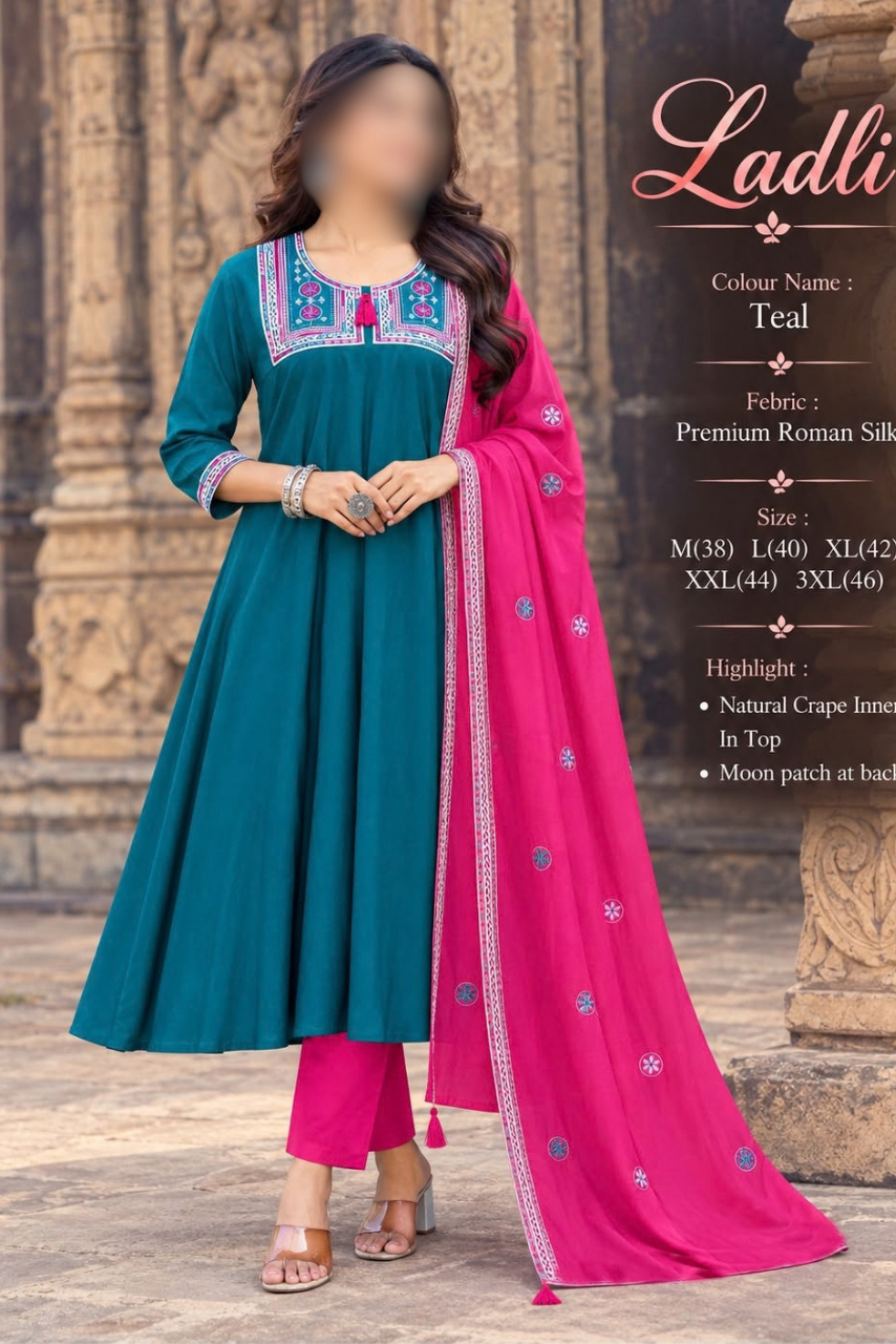 Ladli Premium 3-Piece Designer Suit Set