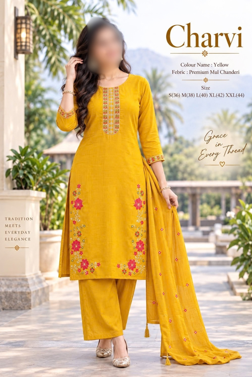 Charvi Embroidered Suit Set