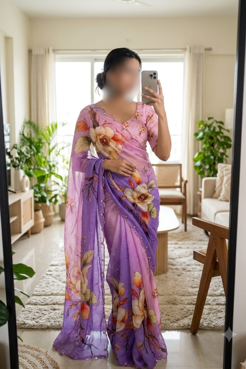 Pure Soft Teby Silk Saree