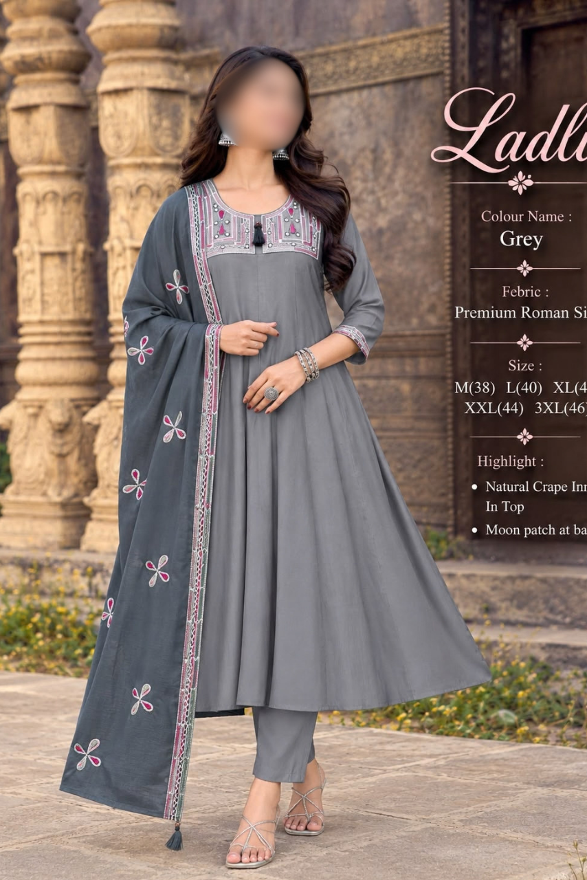 Ladli Premium 3-Piece Designer Suit Set