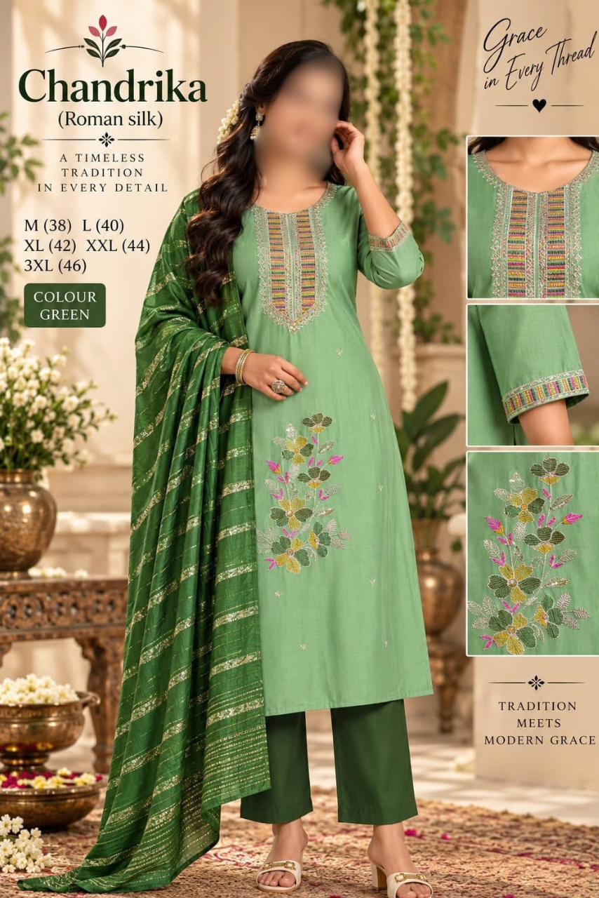 Chandrika 3-Piece Suit Set