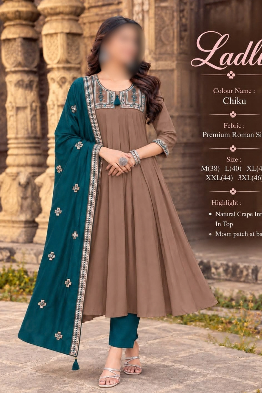 Ladli Premium 3-Piece Designer Suit Set