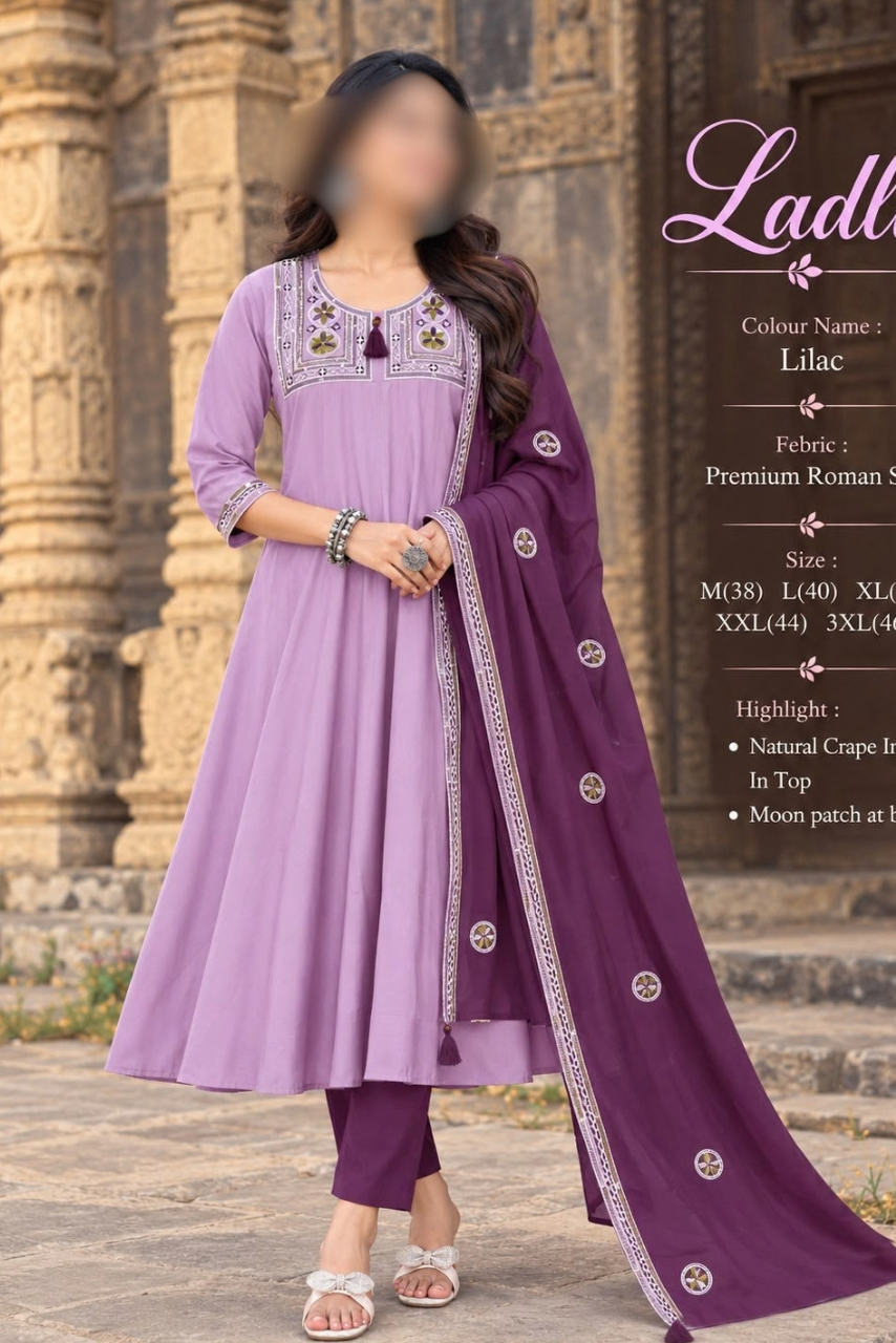 Ladli Premium 3-Piece Designer Suit Set