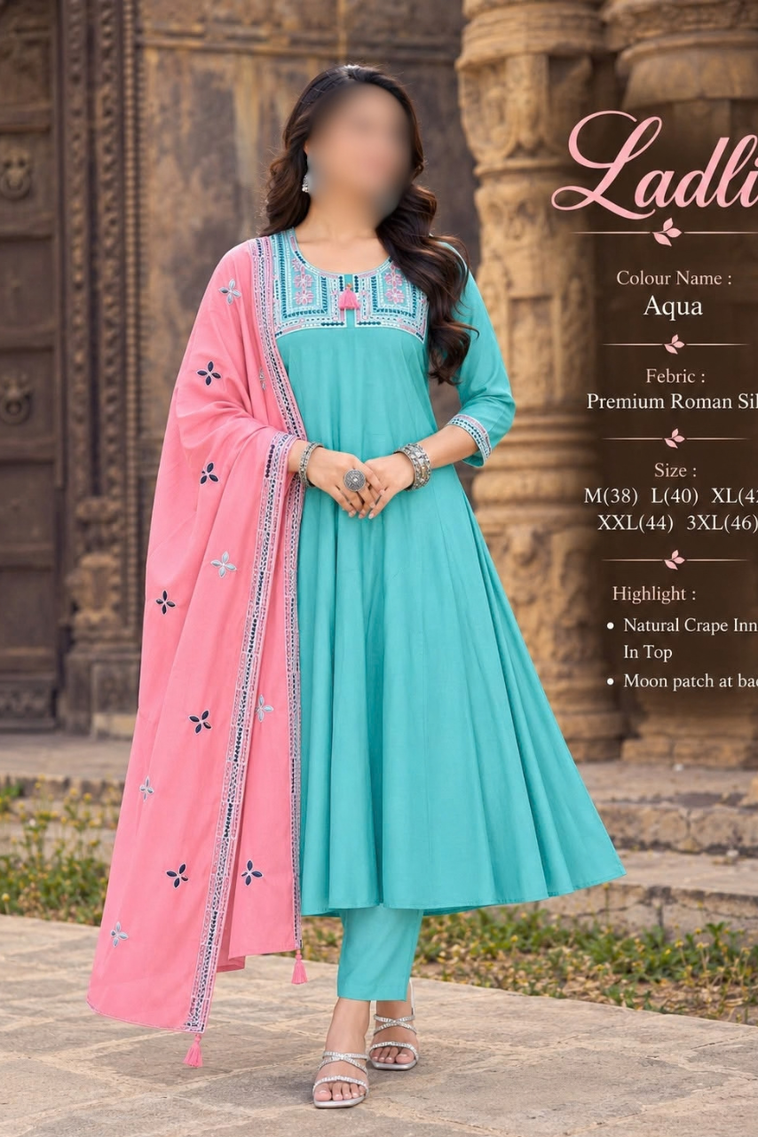 Ladli Premium 3-Piece Designer Suit Set