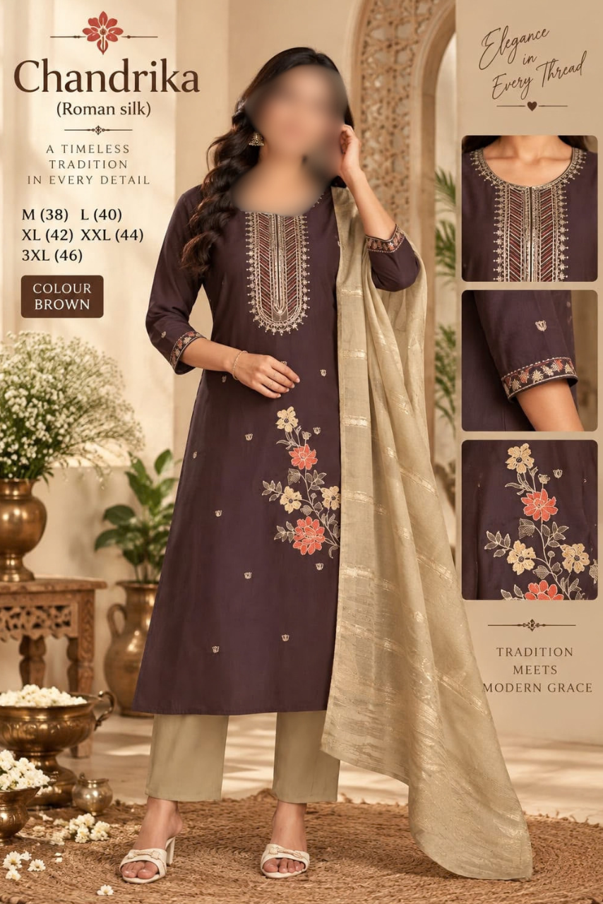 Chandrika 3-Piece Suit Set