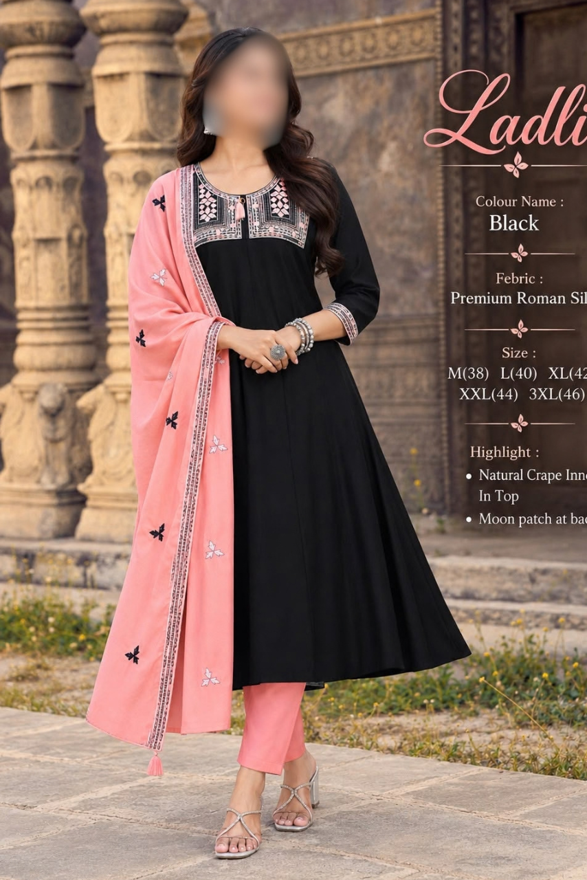 Ladli Premium 3-Piece Designer Suit Set