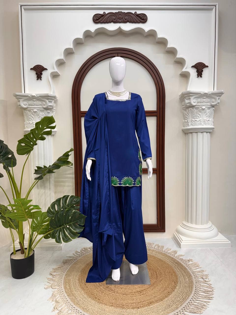 Designer Suit, Farshi & Dupatta Set
