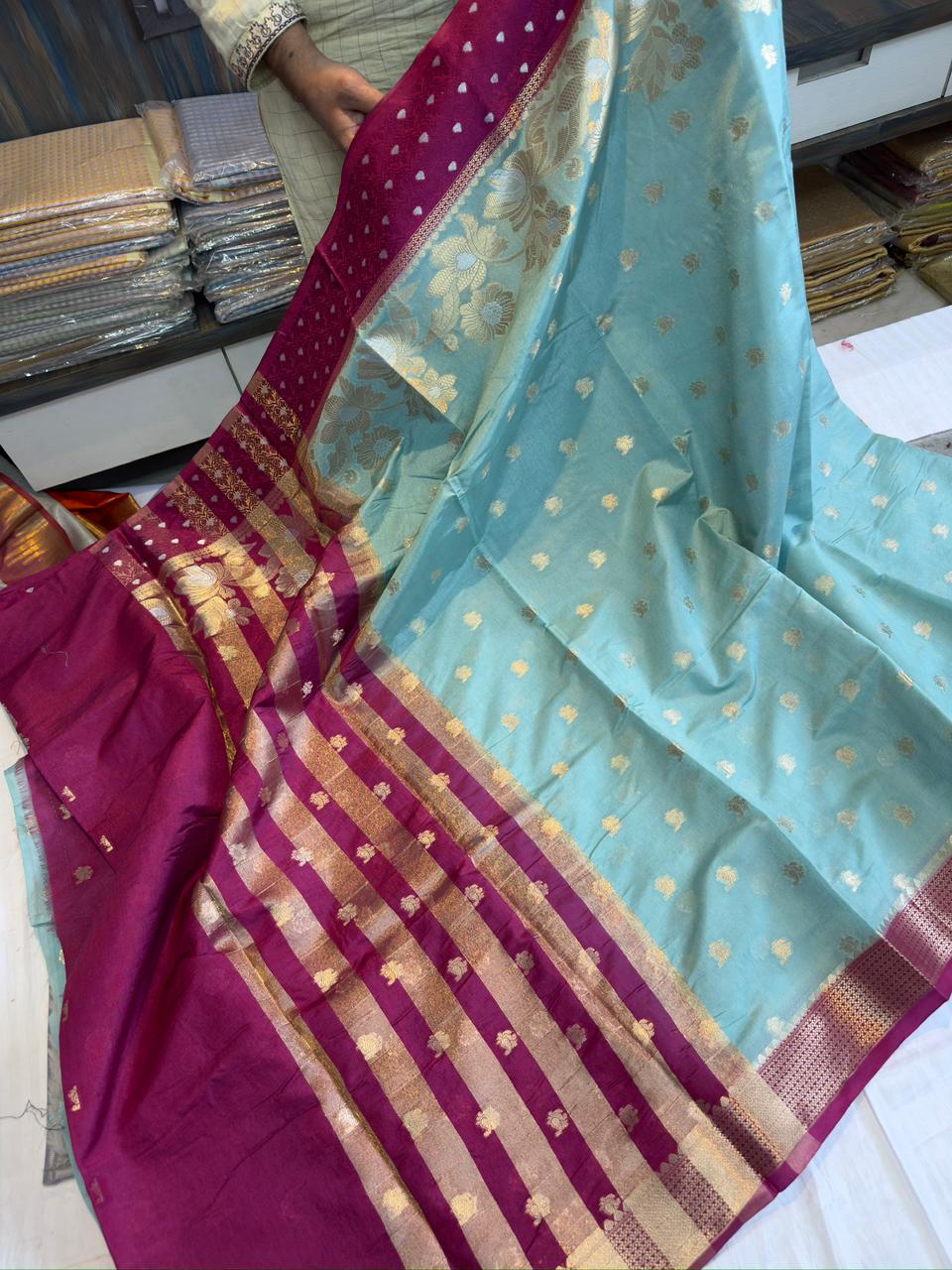 Banarasi Meenakari Soft Silk Saree