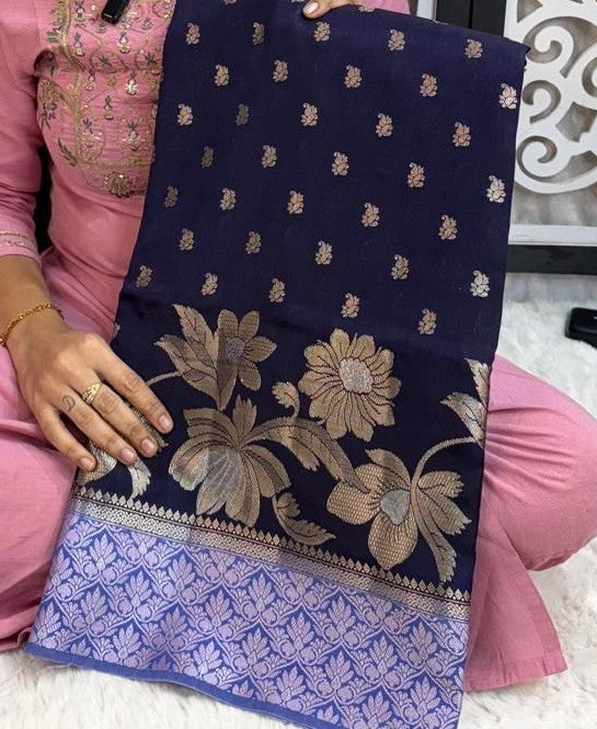 Banarasi Meenakari Soft Silk Saree