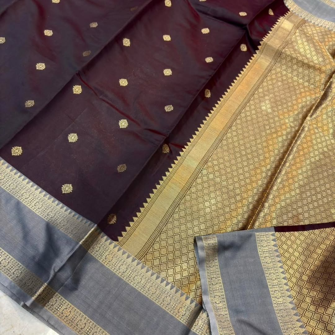 Banarasi Semi Katan Semi Silk Saree