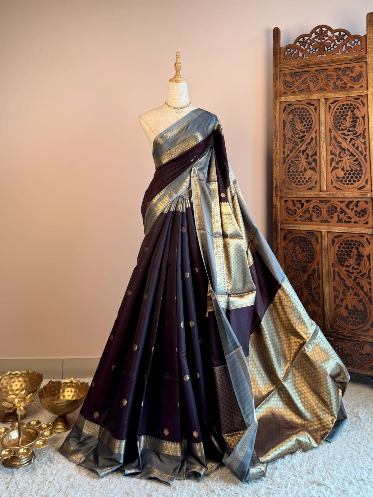 Banarasi Semi Katan Semi Silk Saree