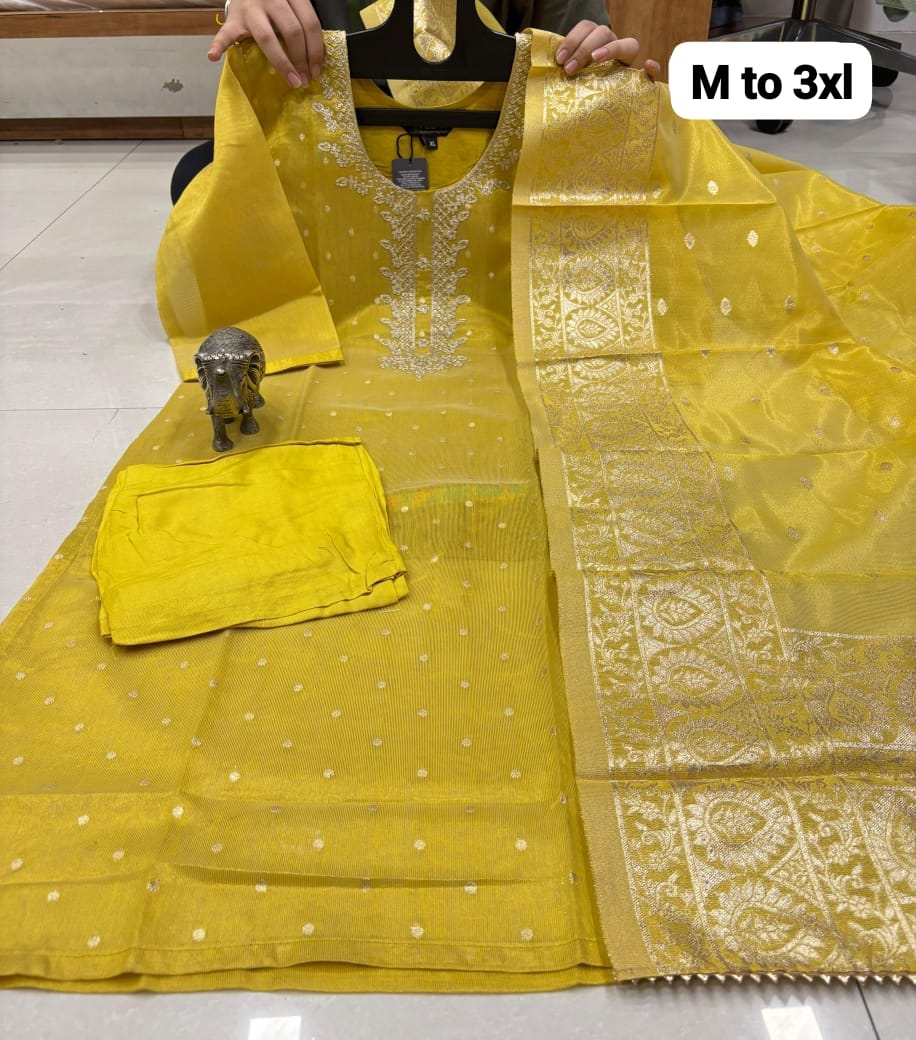 Banarasi Simar Silk Kurti Set