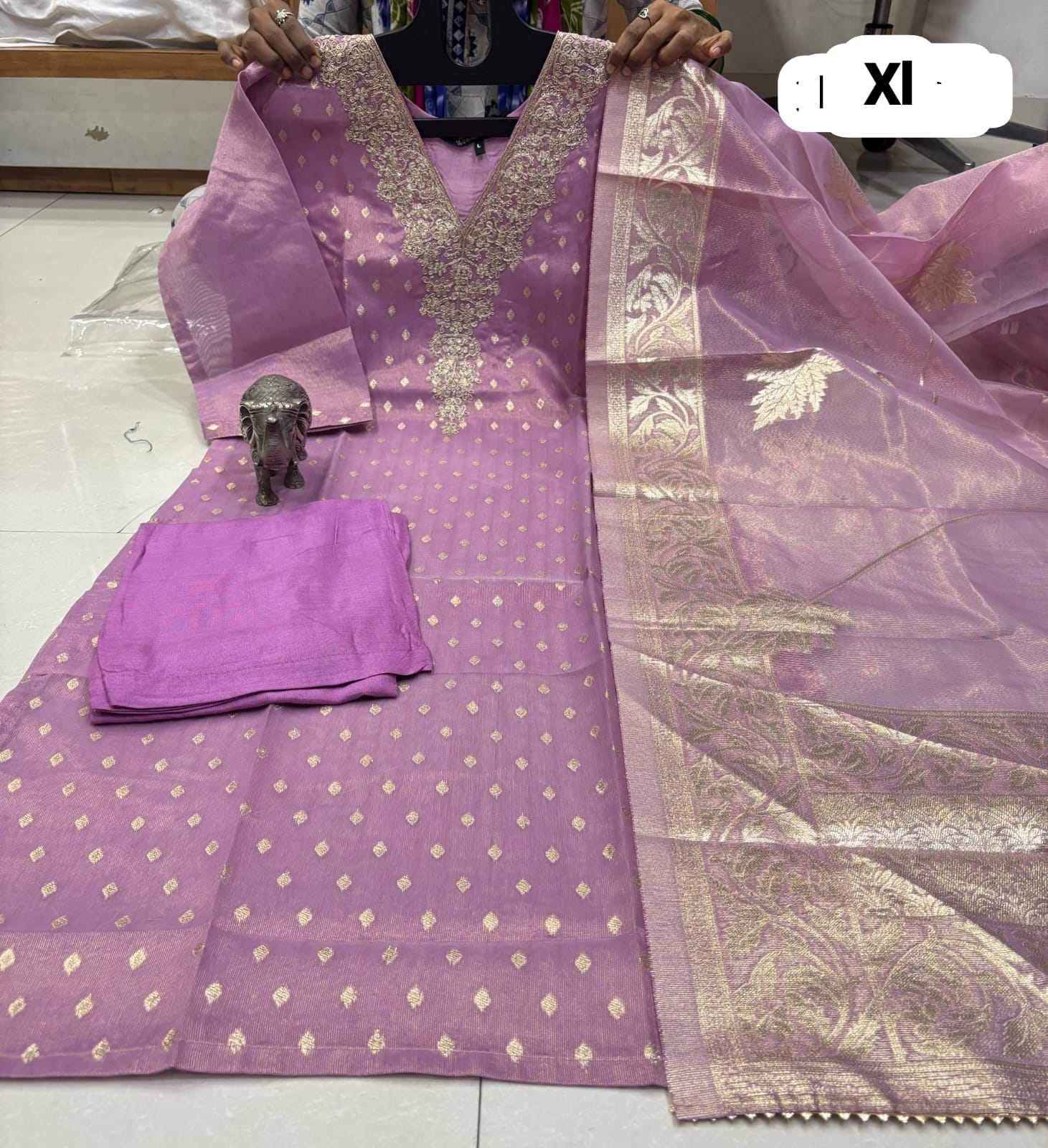 Banarasi Simar Silk Kurti Set