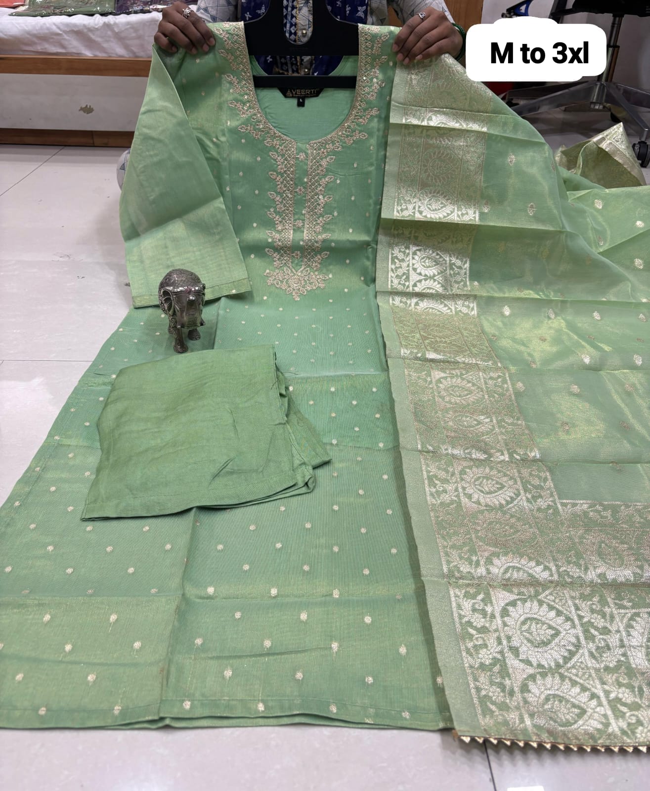 Banarasi Simar Silk Kurti Set