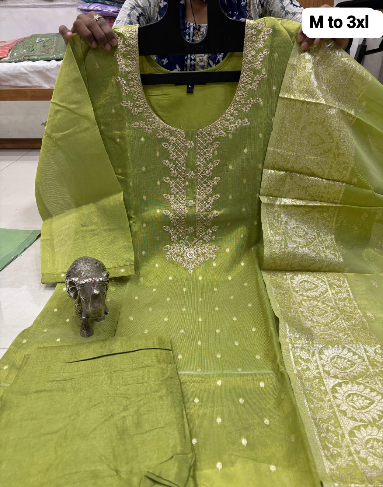 Banarasi Simar Silk Kurti Set