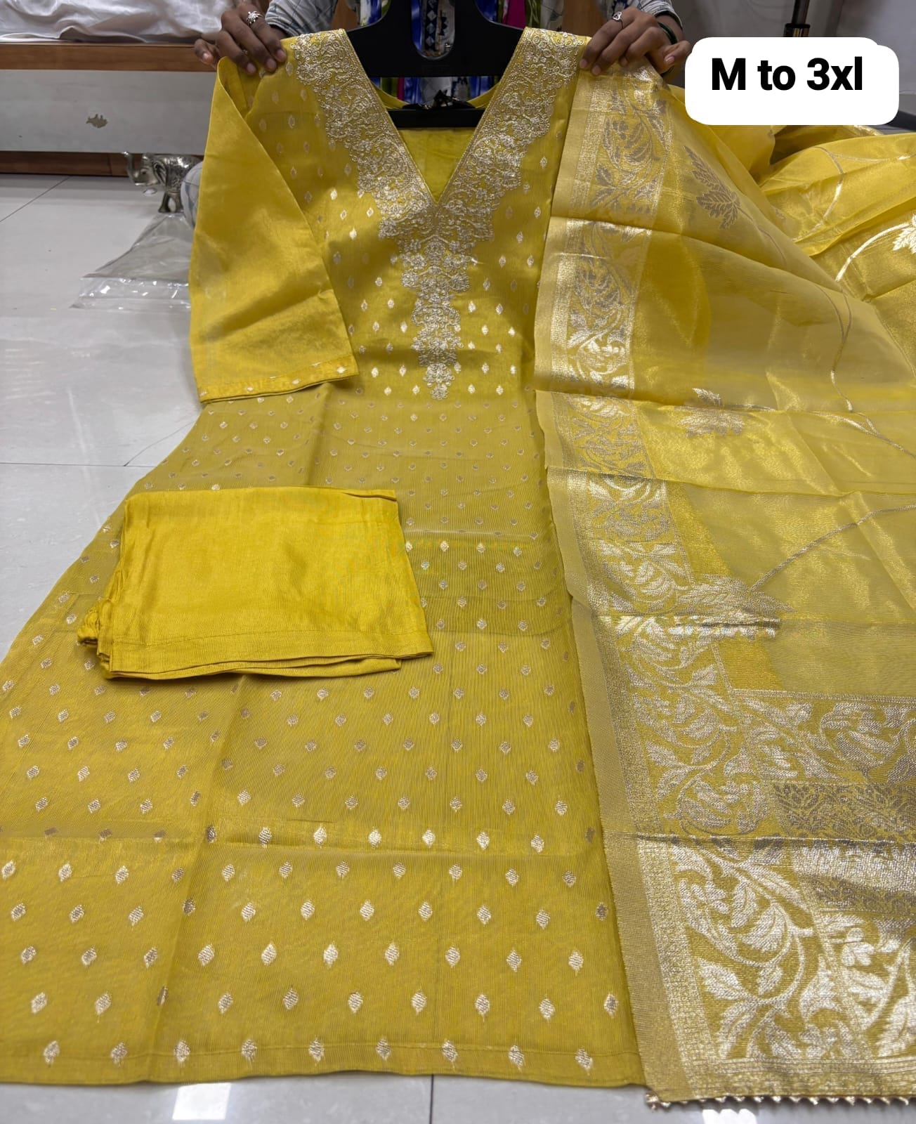 Banarasi Simar Silk Kurti Set