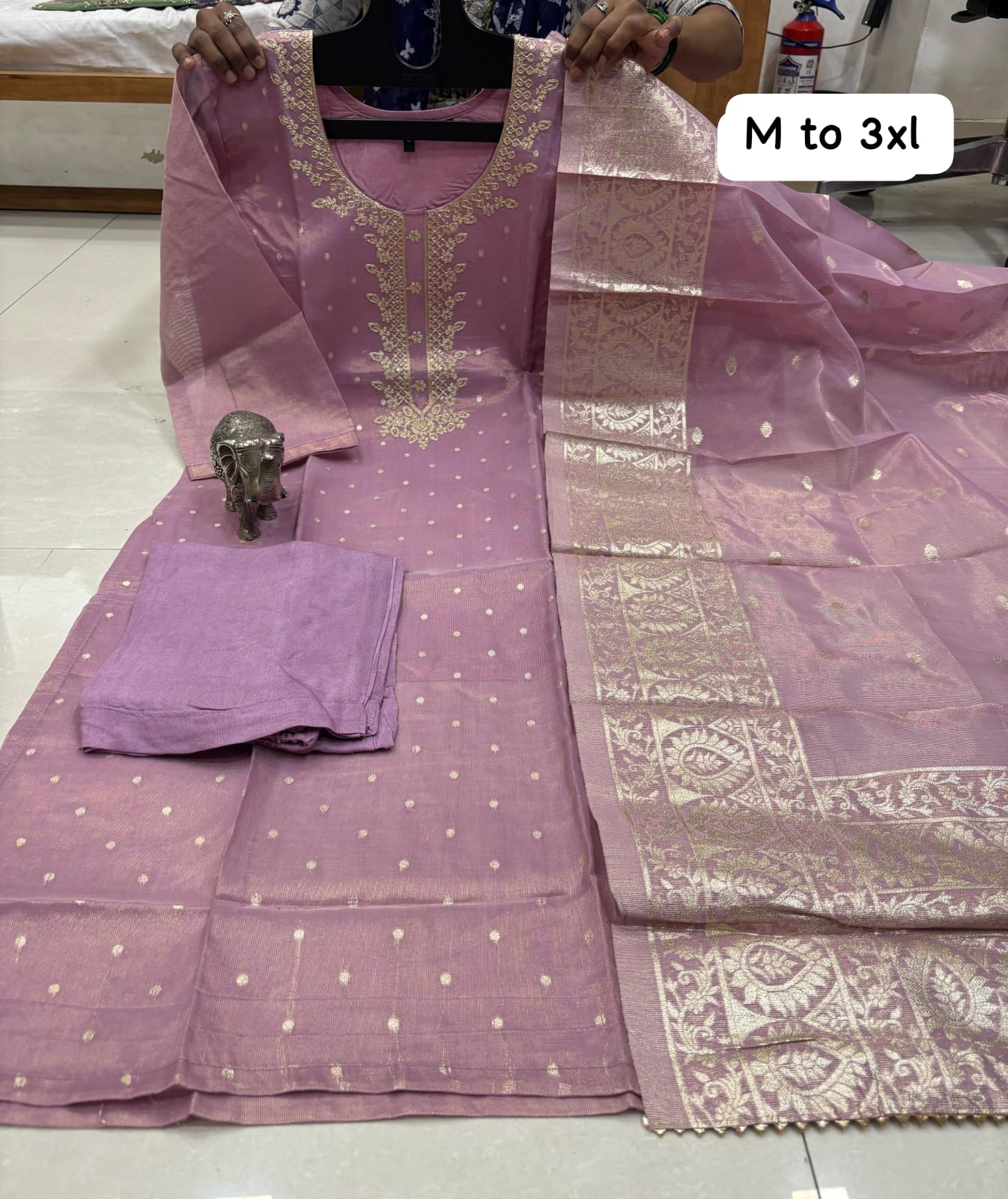 Banarasi Simar Silk Kurti Set