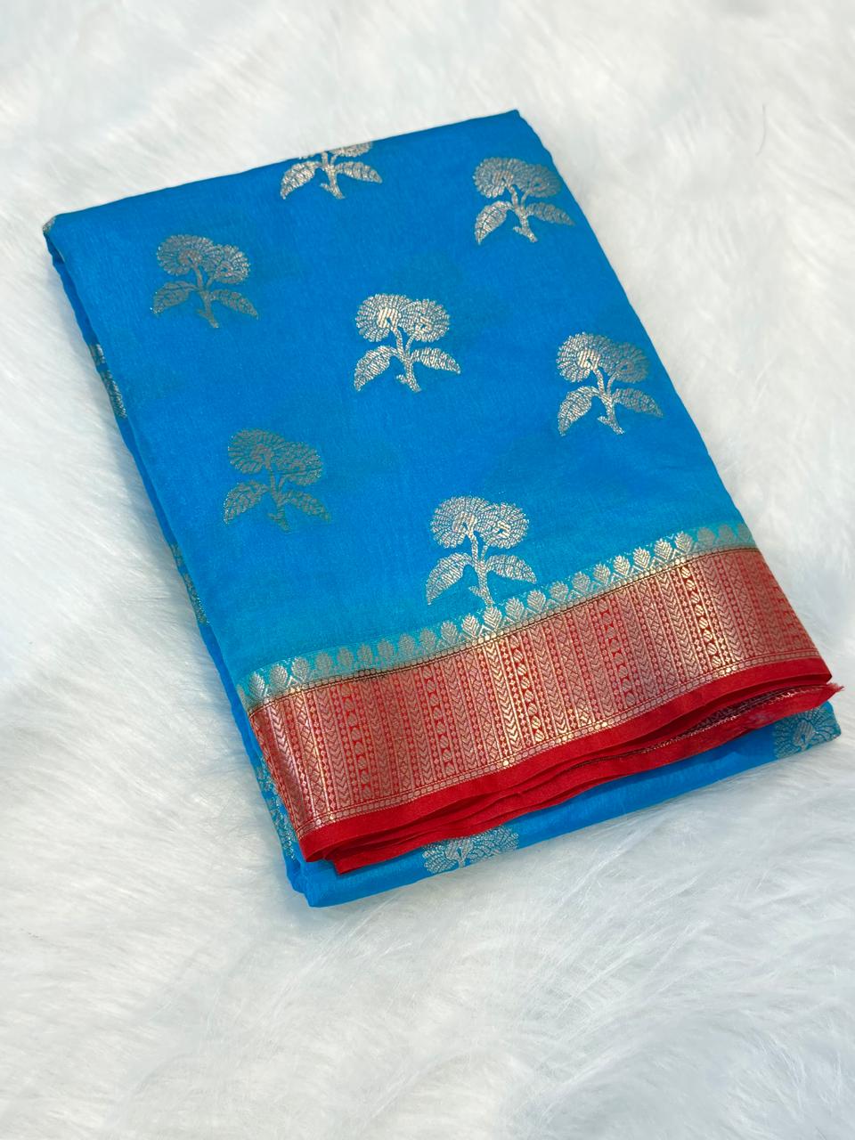 Semi Katan Soft Silk Banarasi Saree