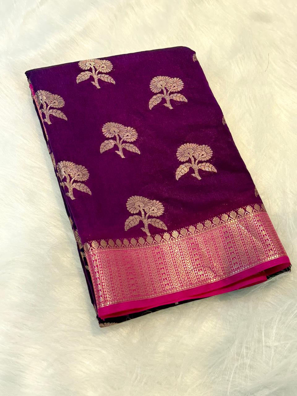 Semi Katan Soft Silk Banarasi Saree