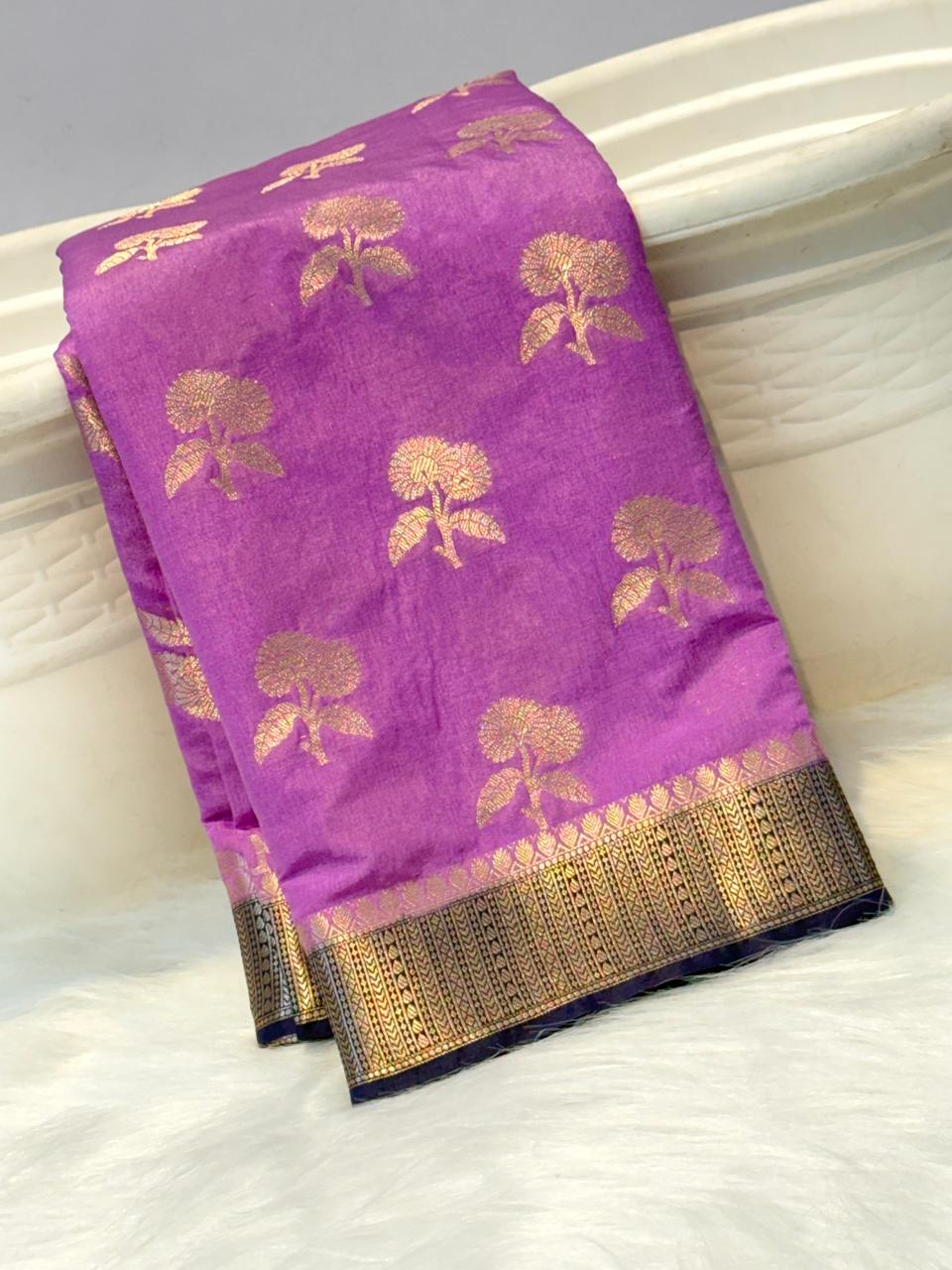 Semi Katan Soft Silk Banarasi Saree