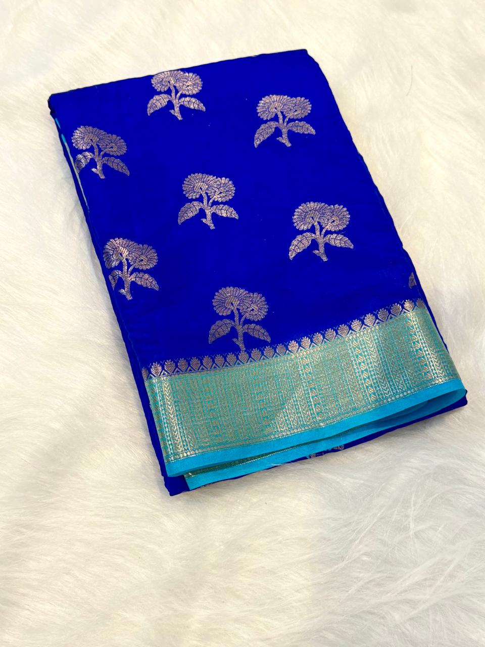 Semi Katan Soft Silk Banarasi Saree