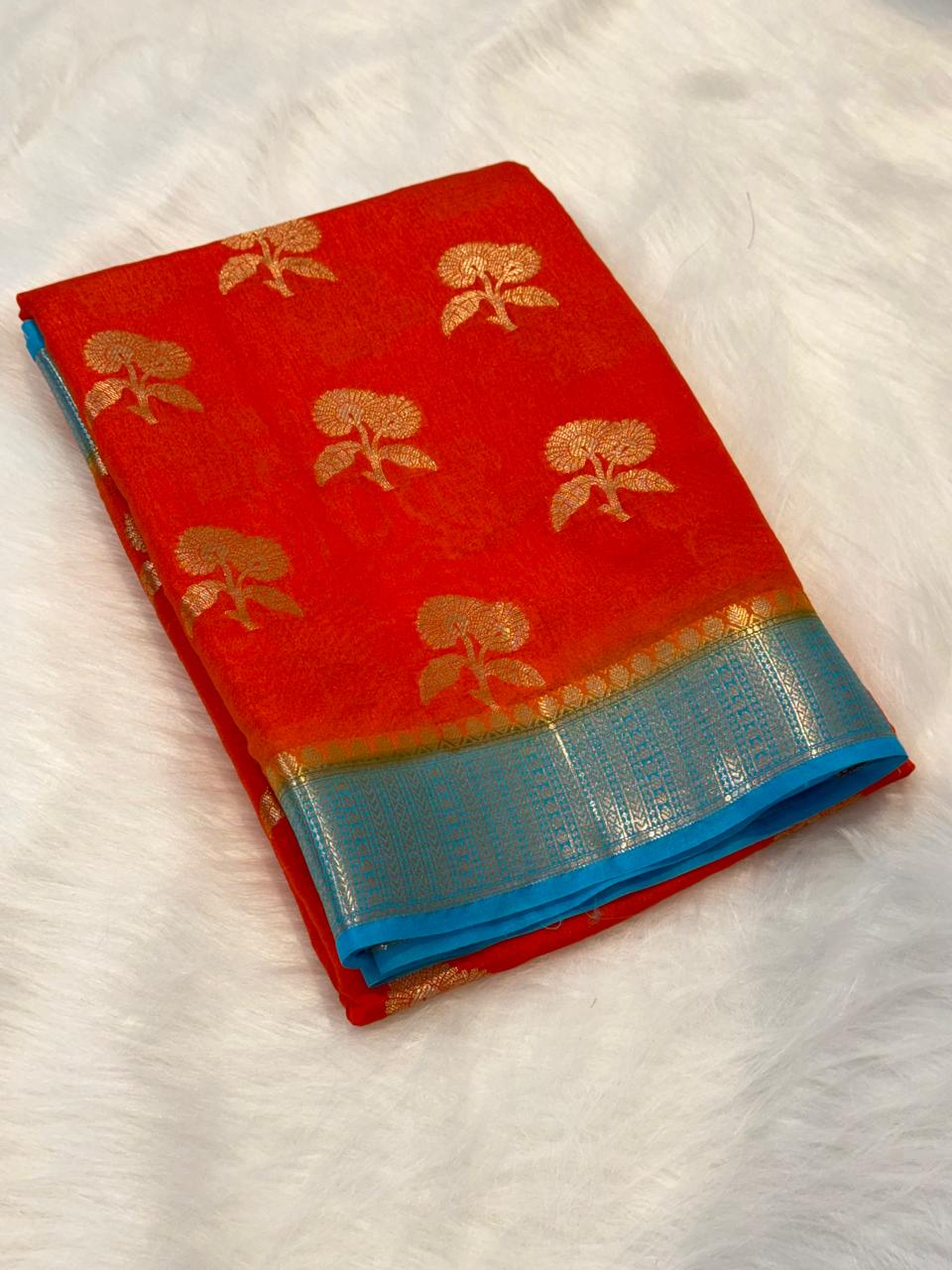 Semi Katan Soft Silk Banarasi Saree