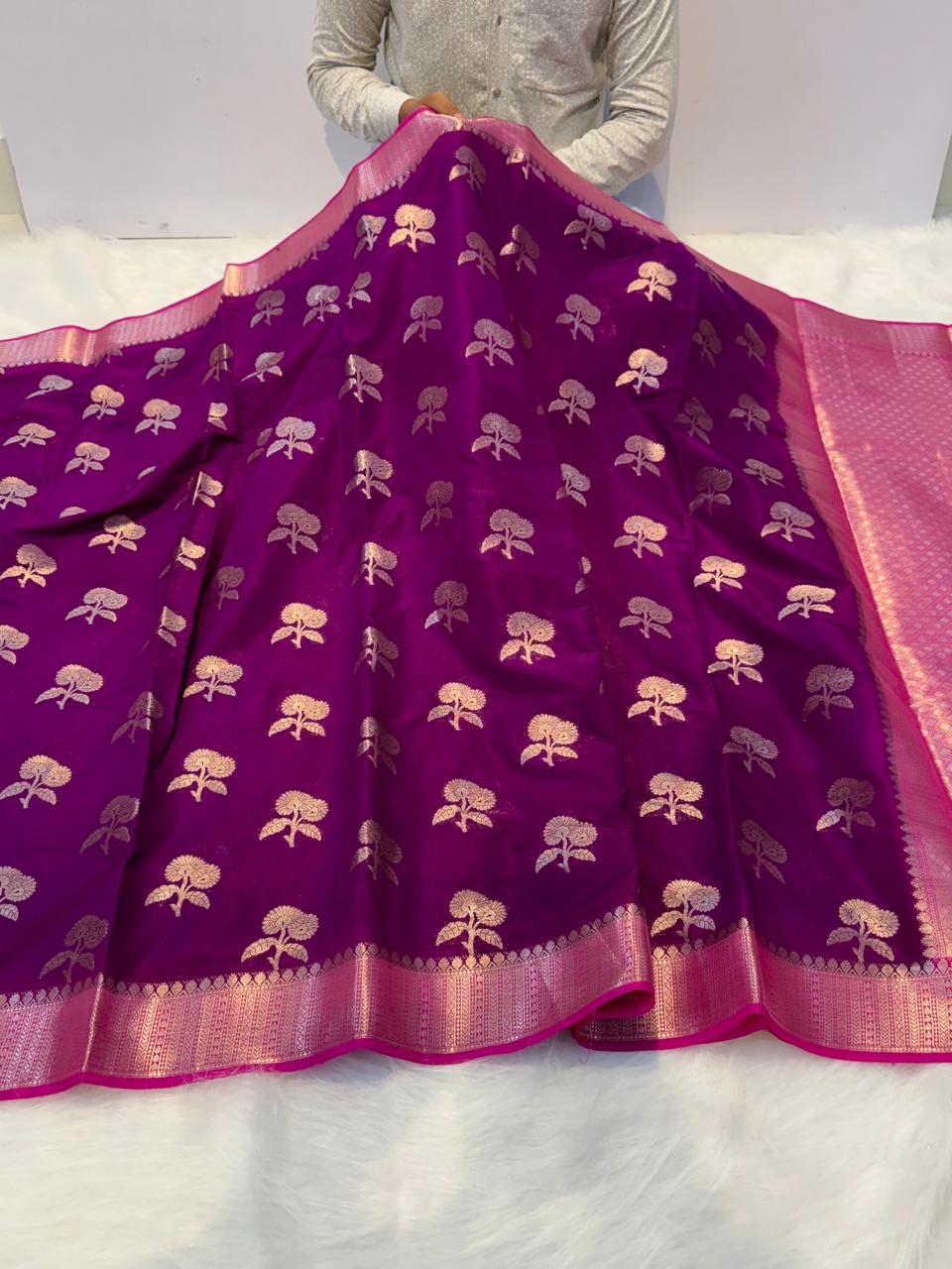 Semi Katan Soft Silk Banarasi Saree