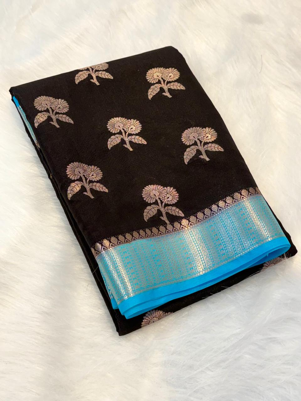 Semi Katan Soft Silk Banarasi Saree
