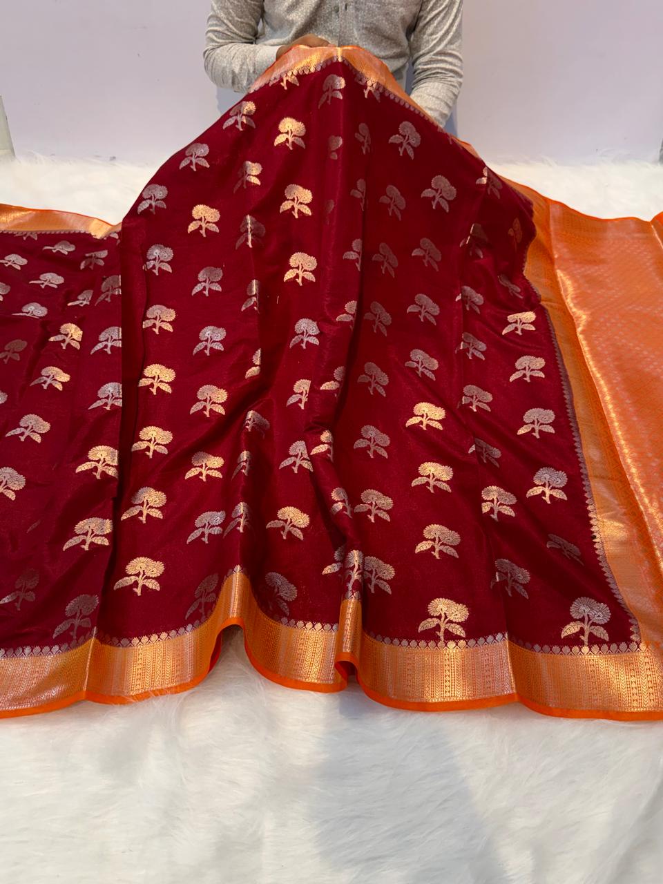 Semi Katan Soft Silk Banarasi Saree