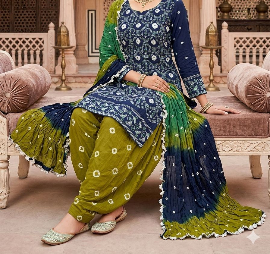 Bandhani Special Dress Material Set