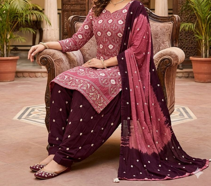 Bandhani Special Dress Material Set