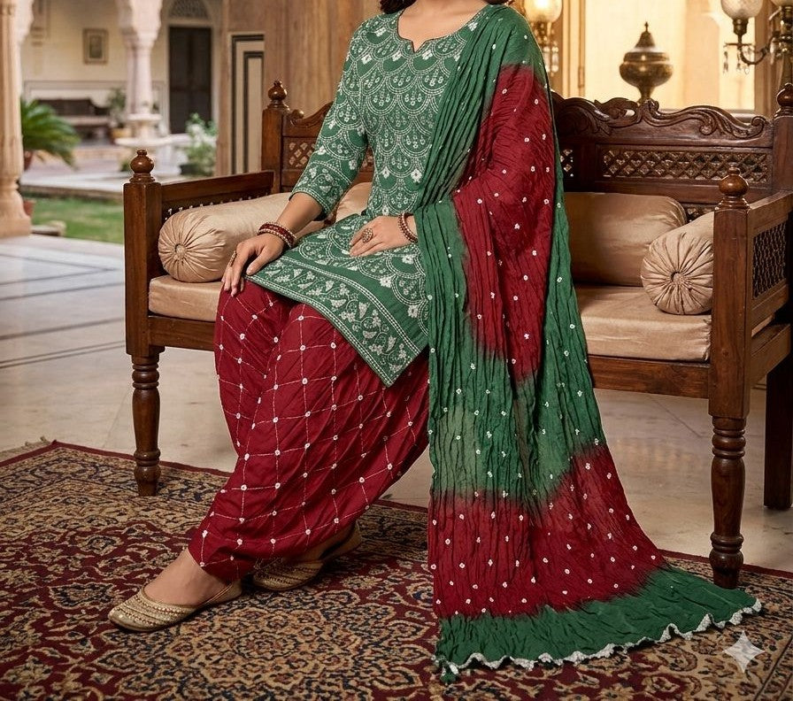 Bandhani Special Dress Material Set