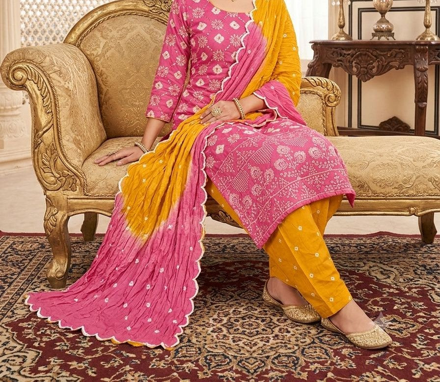 Bandhani Special Dress Material Set