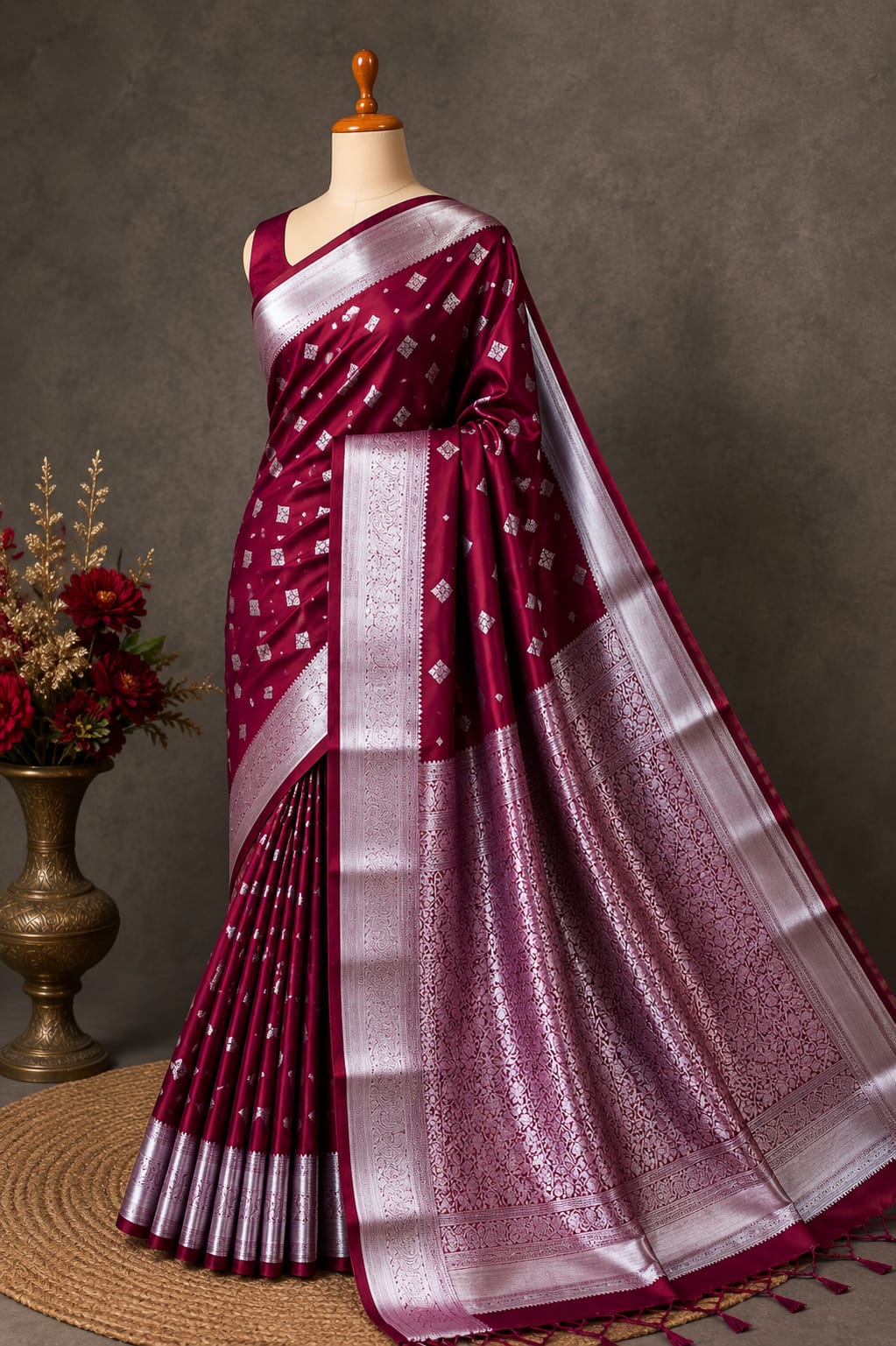 Fancy Soft Silk Bhutta Saree