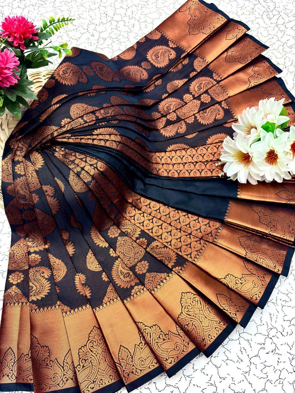 Samuthrika/vasthrakala style Bridal Silk Saree