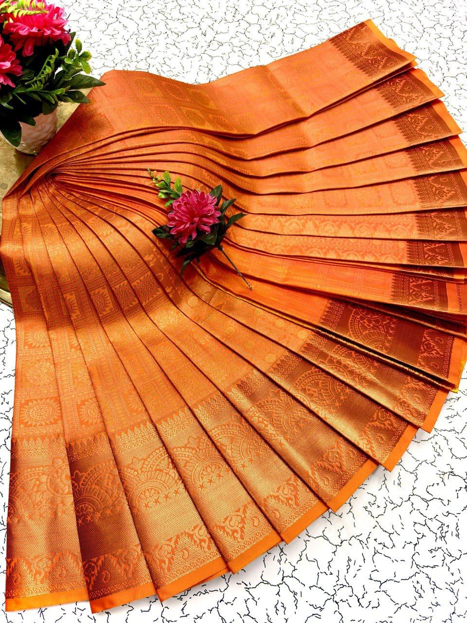 Samuthrika/vasthrakala style Bridal Silk Saree