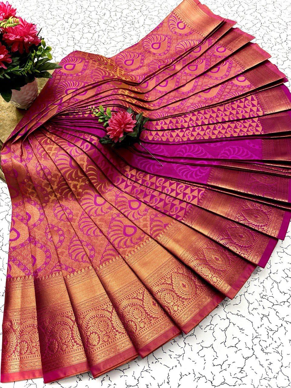Samuthrika/vasthrakala style Bridal Silk Saree