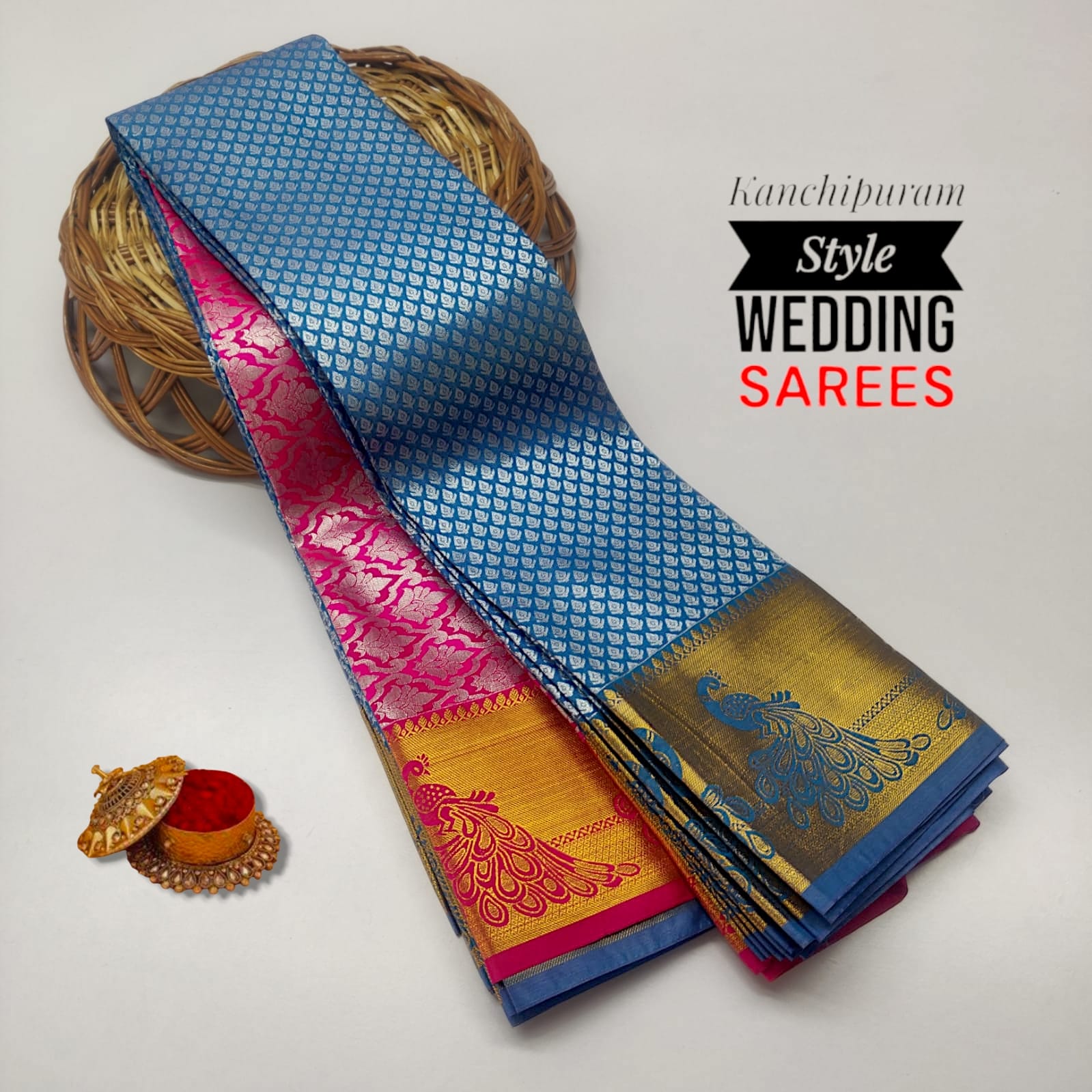 Kancheepuram Bridal Semi Silk Saree