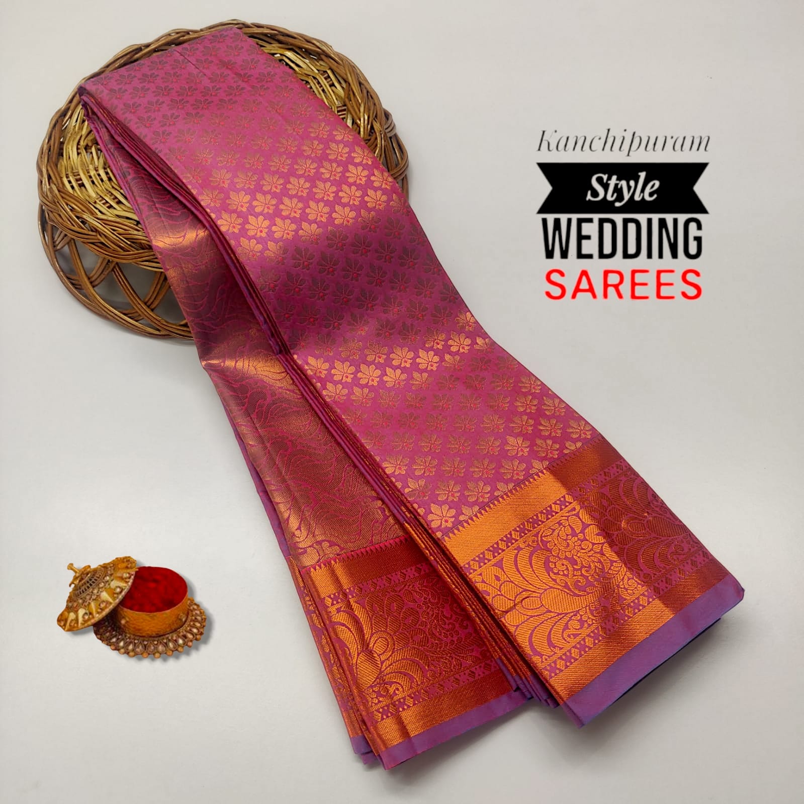 Kancheepuram Bridal Semi Silk Saree