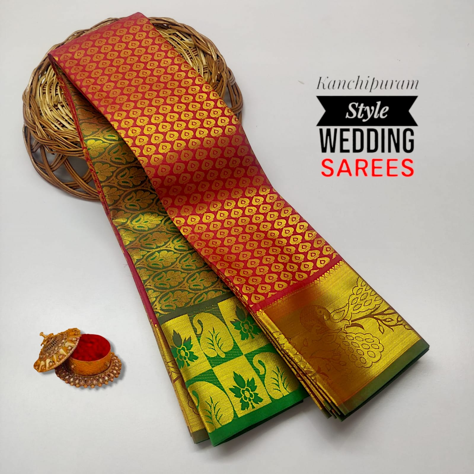 Kancheepuram Bridal Semi Silk Saree