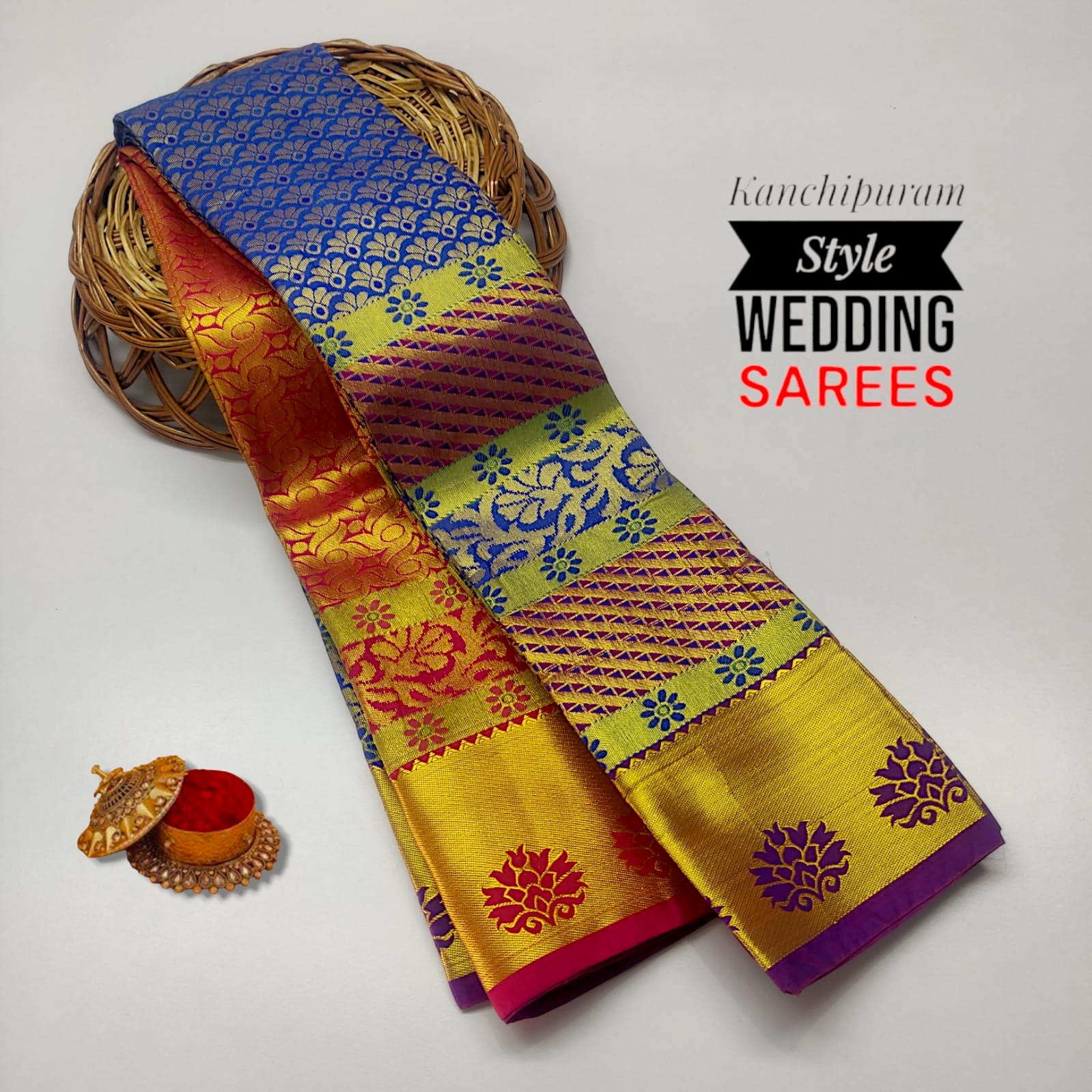 Kancheepuram Bridal Semi Silk Saree