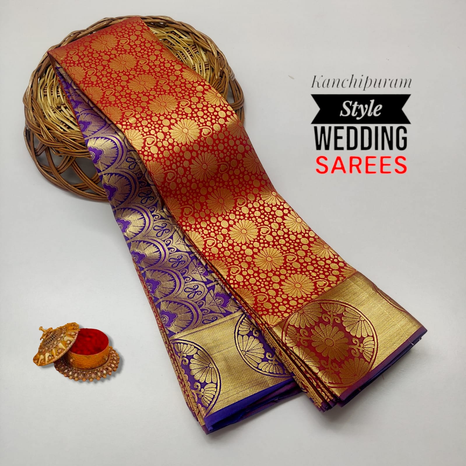 Kancheepuram Bridal Semi Silk Saree