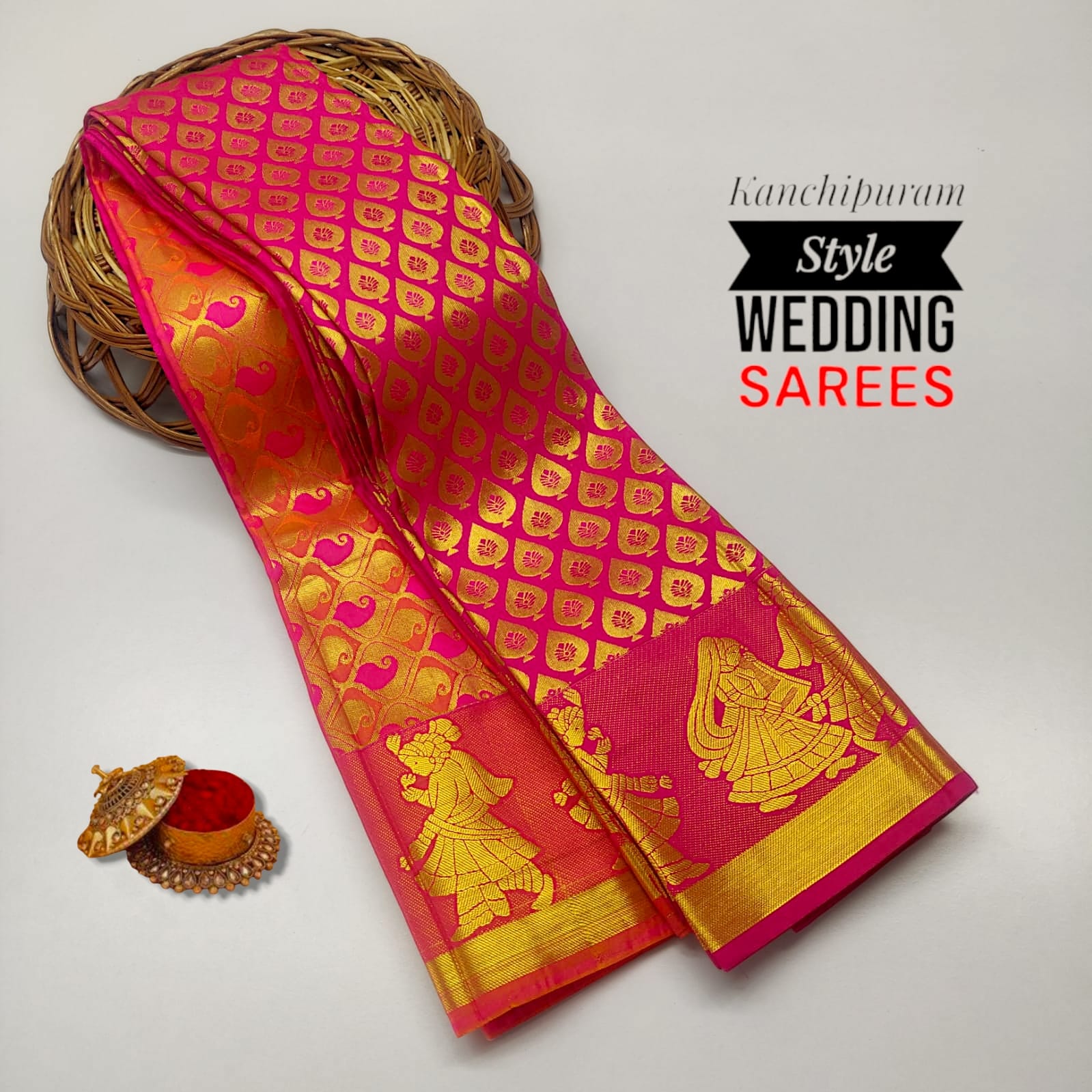 Kancheepuram Bridal Semi Silk Saree