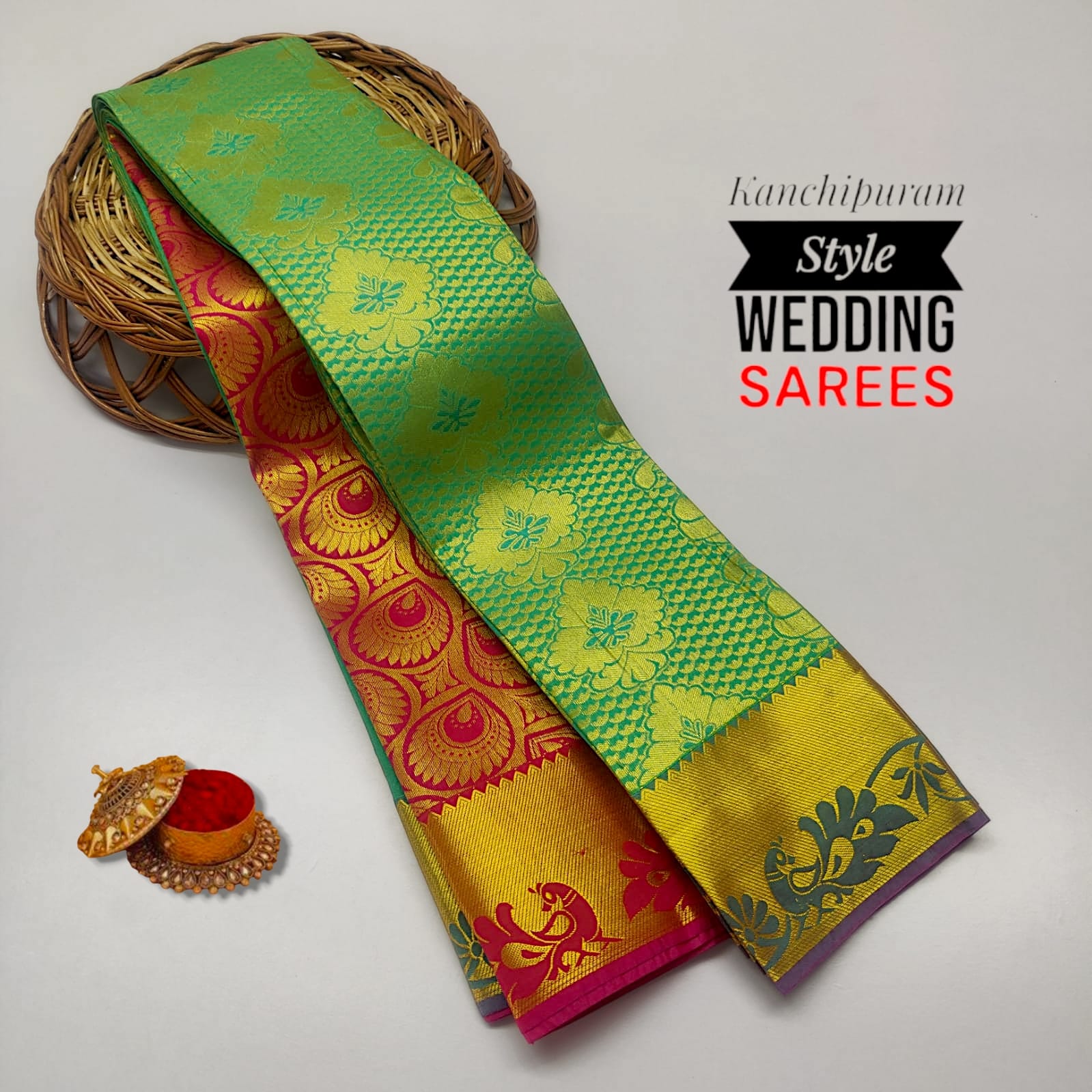 Kancheepuram Bridal Semi Silk Saree
