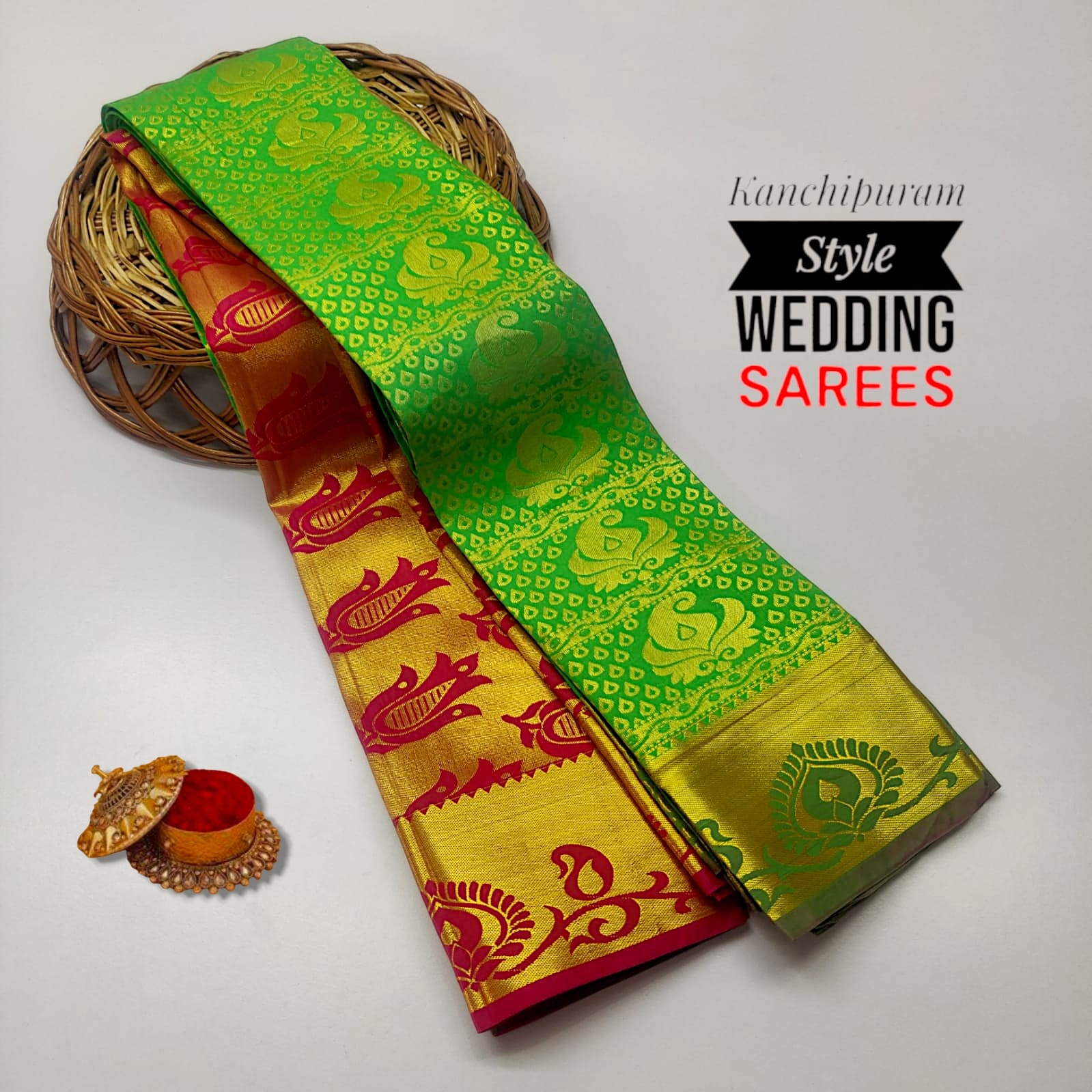 Kancheepuram Bridal Semi Silk Saree