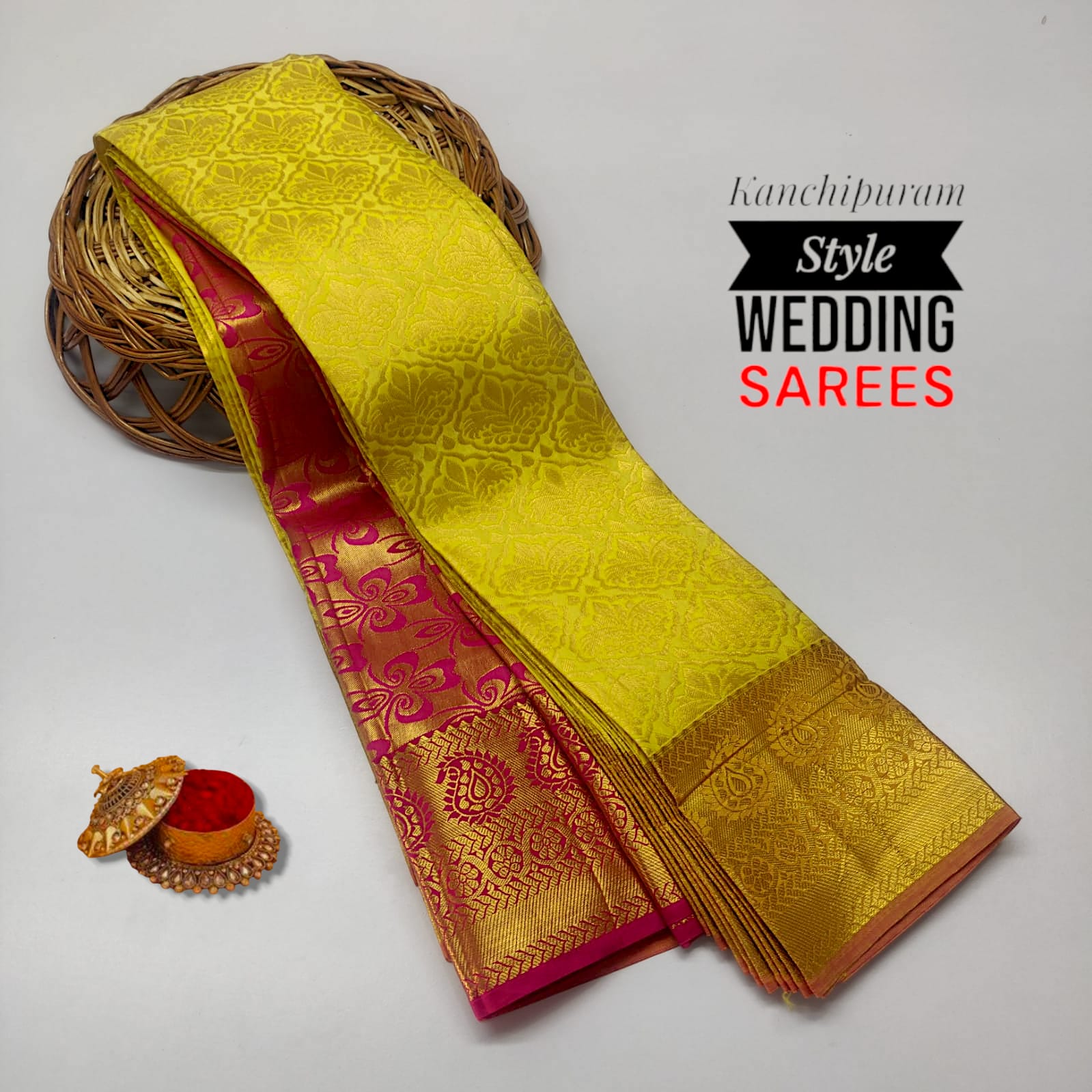 Kancheepuram Bridal Semi Silk Saree