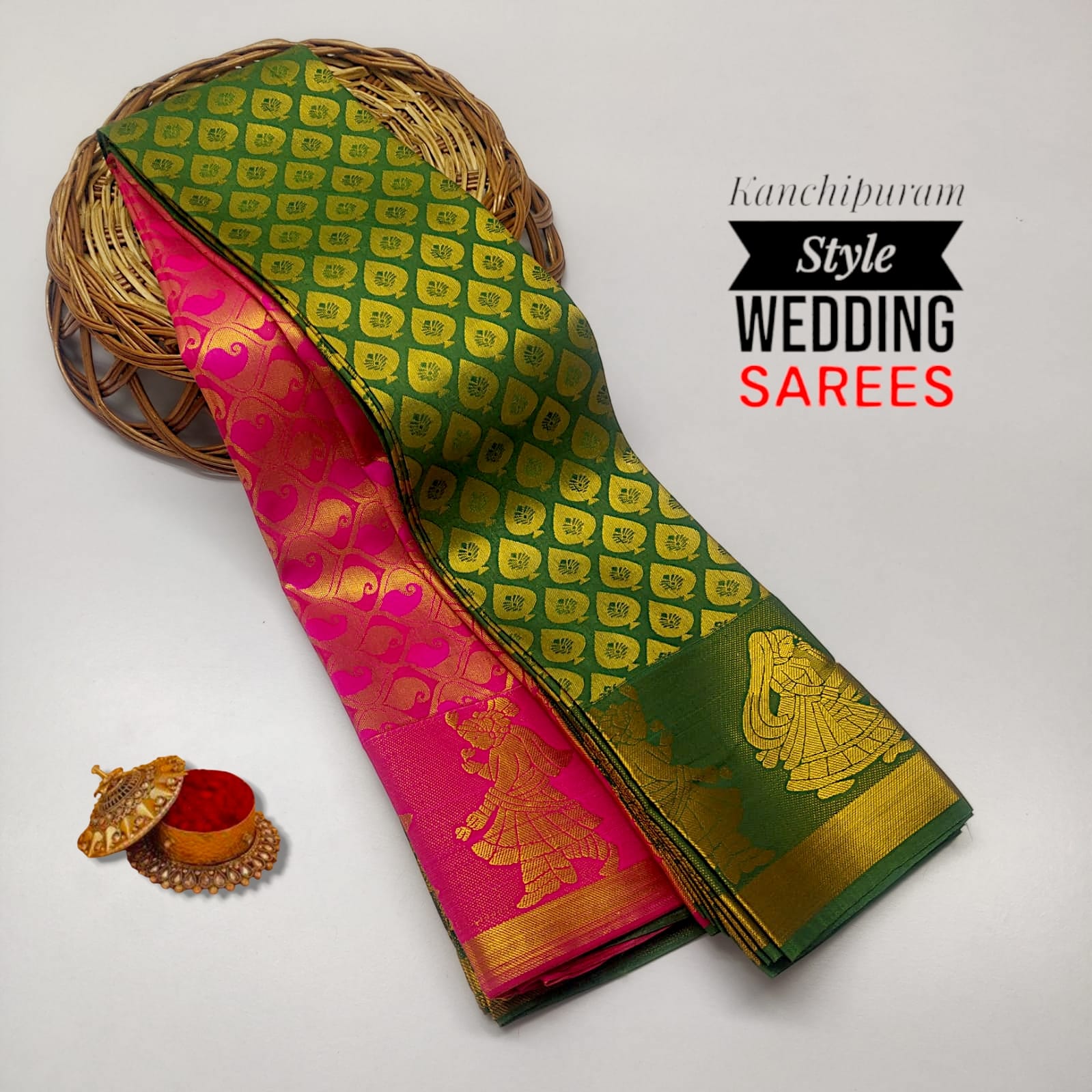 Kancheepuram Bridal Semi Silk Saree
