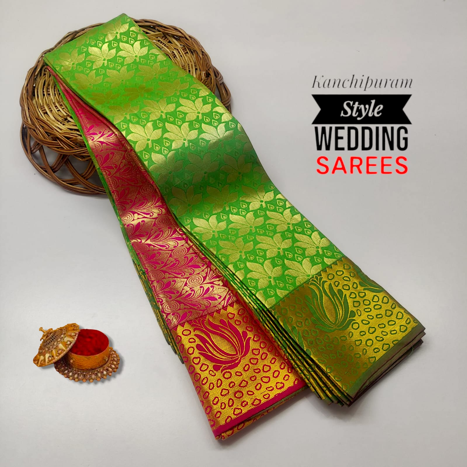 Kancheepuram Bridal Semi Silk Saree