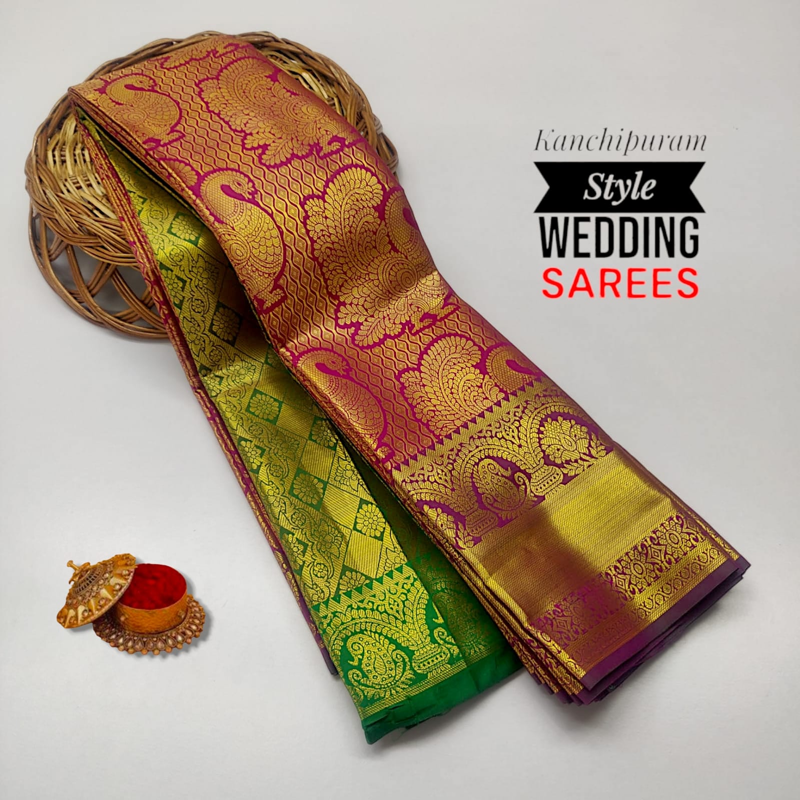 Kancheepuram Bridal Semi Silk Saree