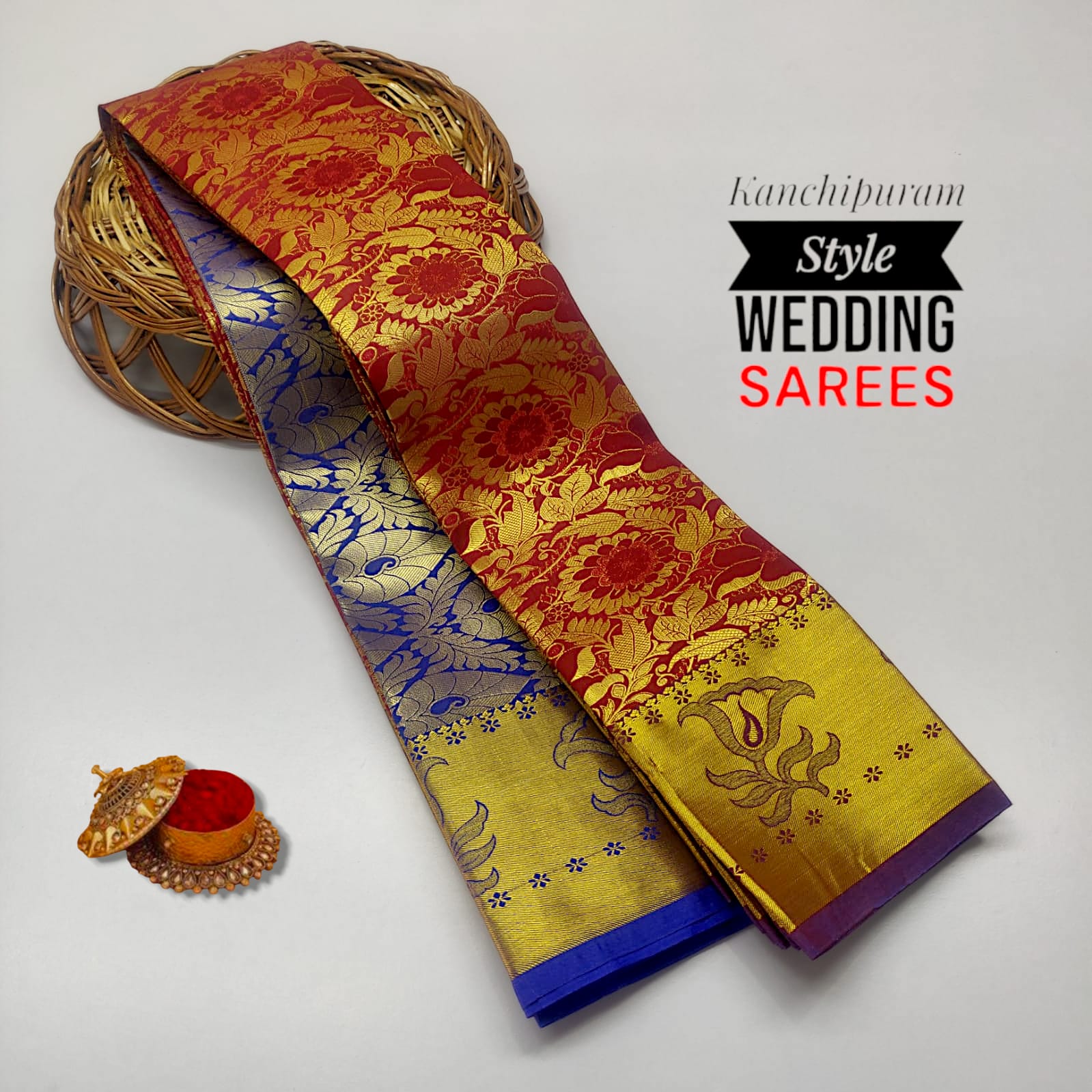 Kancheepuram Bridal Semi Silk Saree